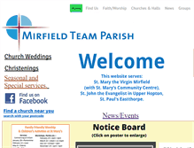 Tablet Screenshot of mirfieldteamparish.org.uk